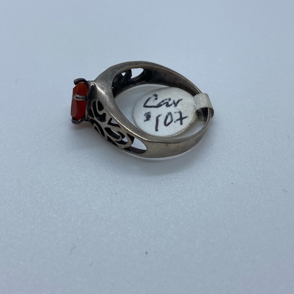 BOGO50 Carnelian sterling silver ring - Picture 4 of 7